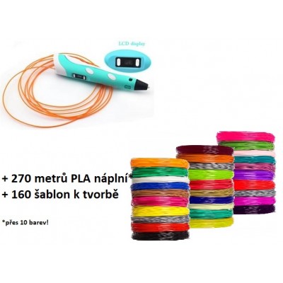 3D Pero LCDPen v2.0 růžové + sada náplní 270 metrů (přes...
